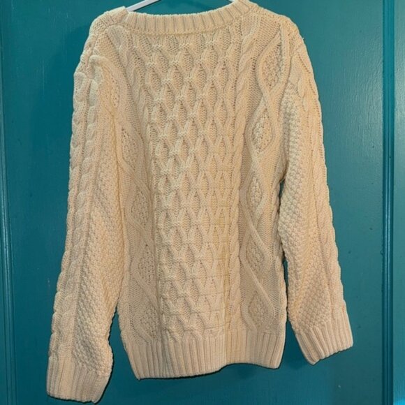 Hanna Andersson Cream Cable Knit Sweater - Picture 5 of 5